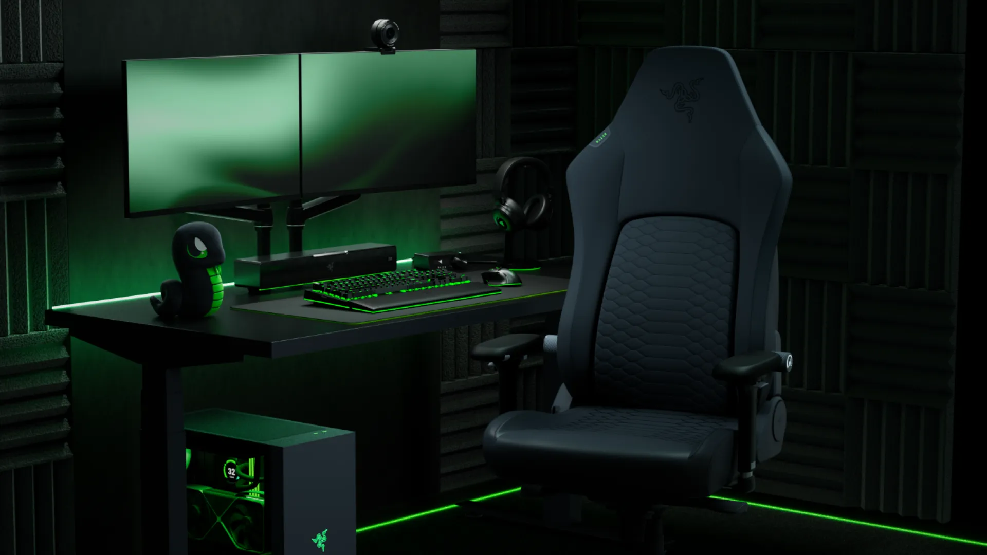 Кресло для геймеров Razer Iskur V2 New Gen, (RZ38-04900800-R3G1) (Black)