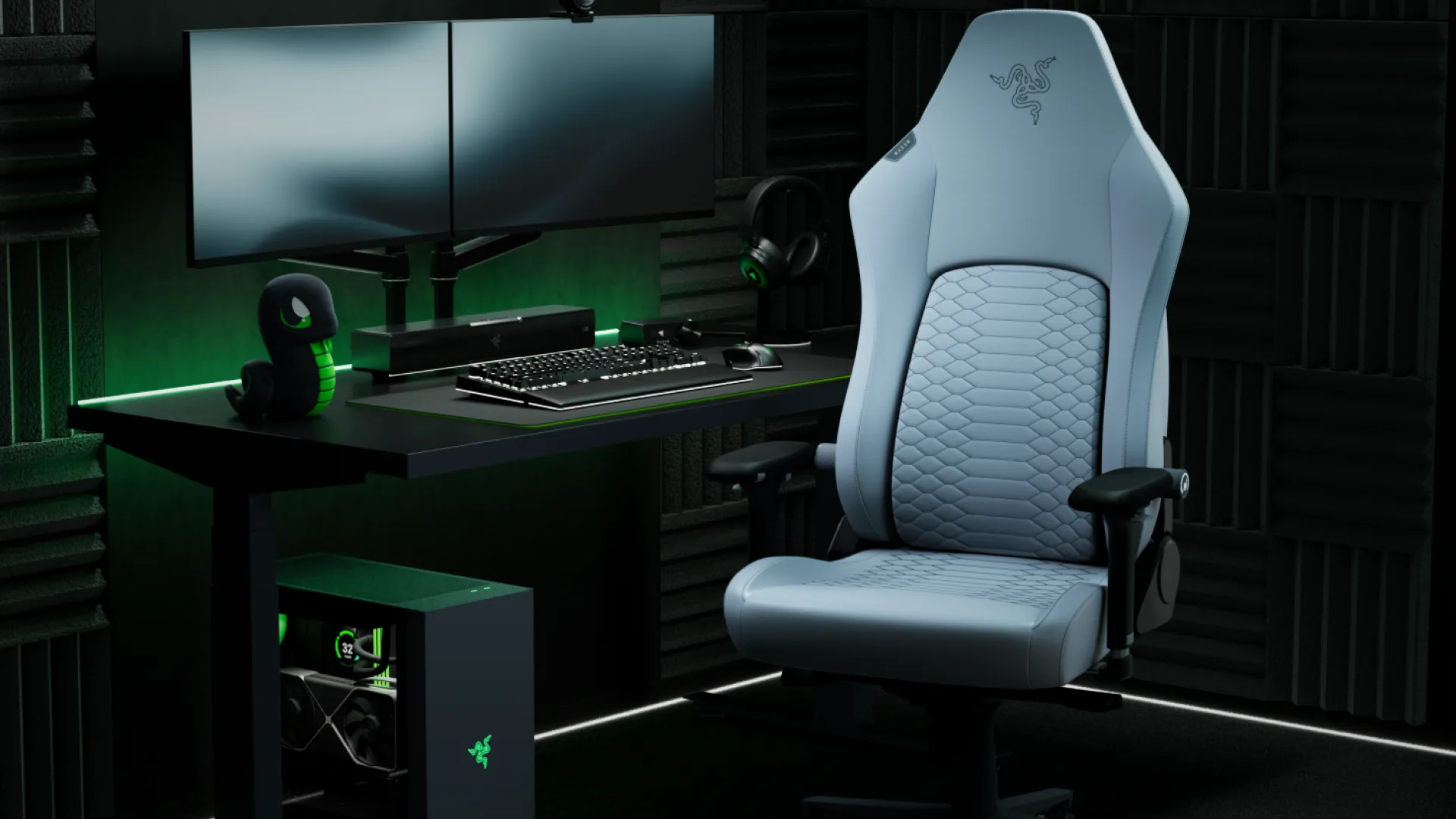 Кресло для геймеров Razer Iskur V2 New Gen, (RZ38-04901000-R3G1) (Light Grey)