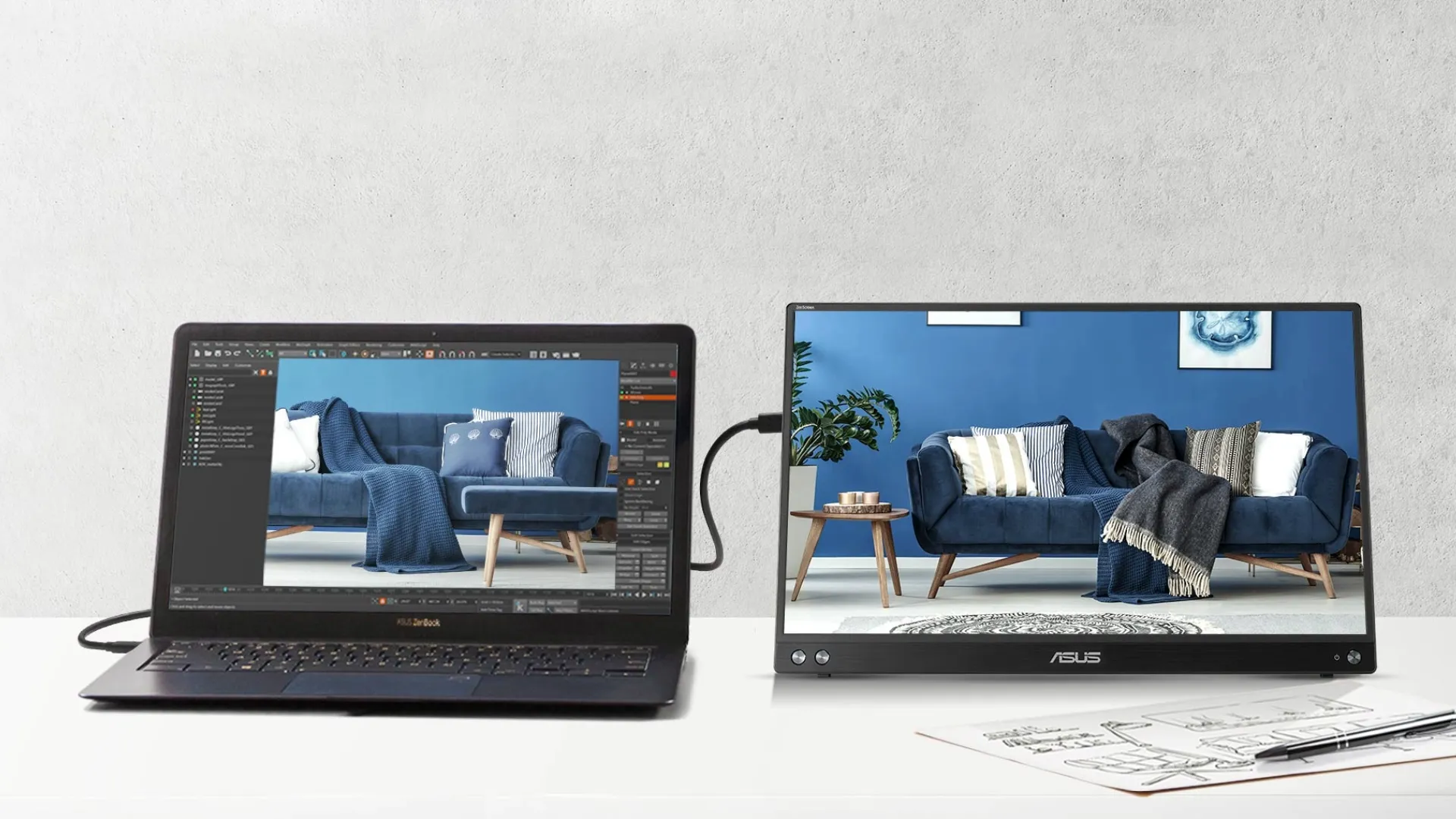 Монітор Asus 15.6" ZenScreen MB16AHVE IPS 60Hz 90LM0385-B01N71