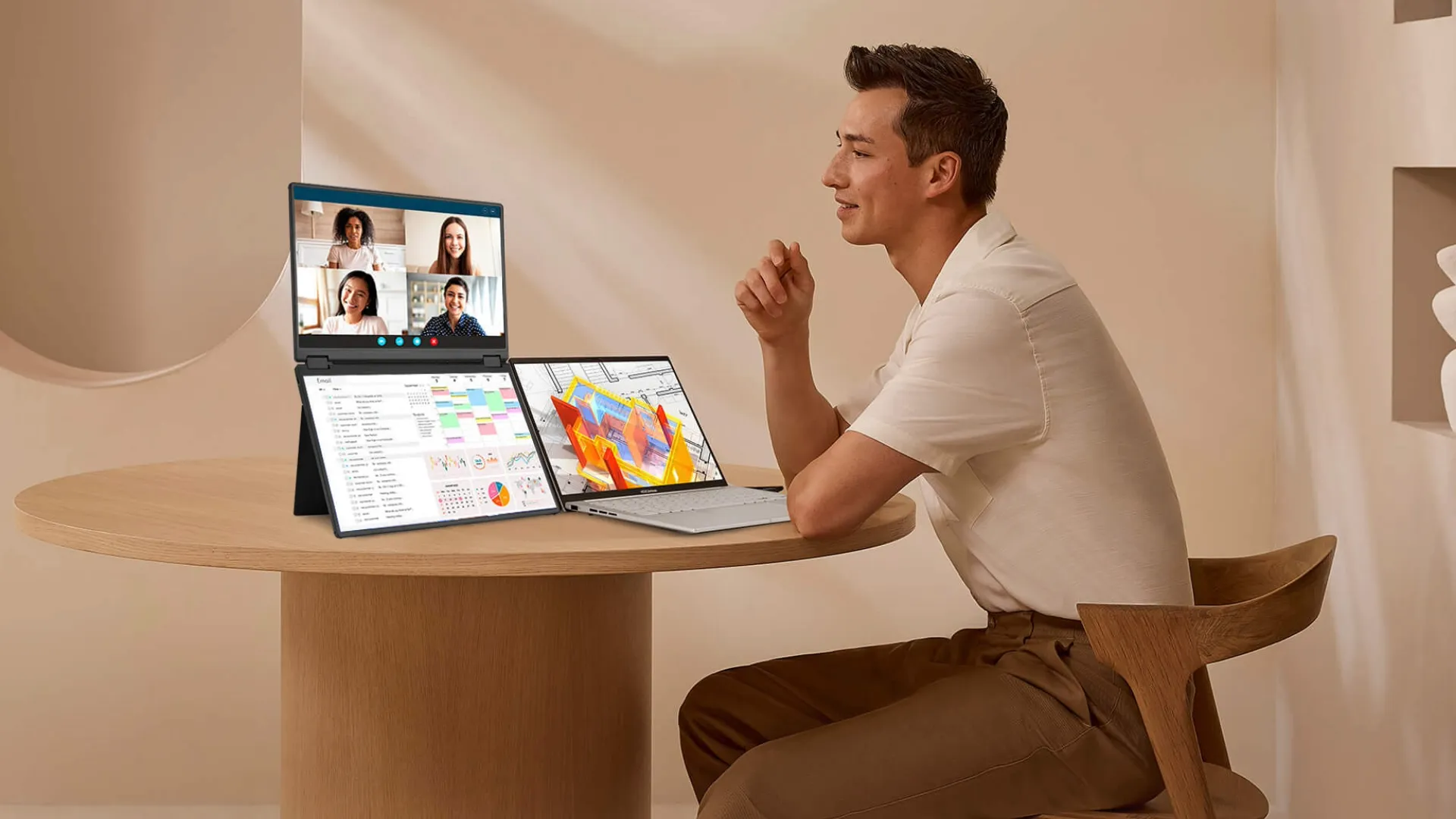 Монітор Asus 2x14" ZenScreen DUO MB14FCD IPS 60Hz 90LM0CZ1-B01N71