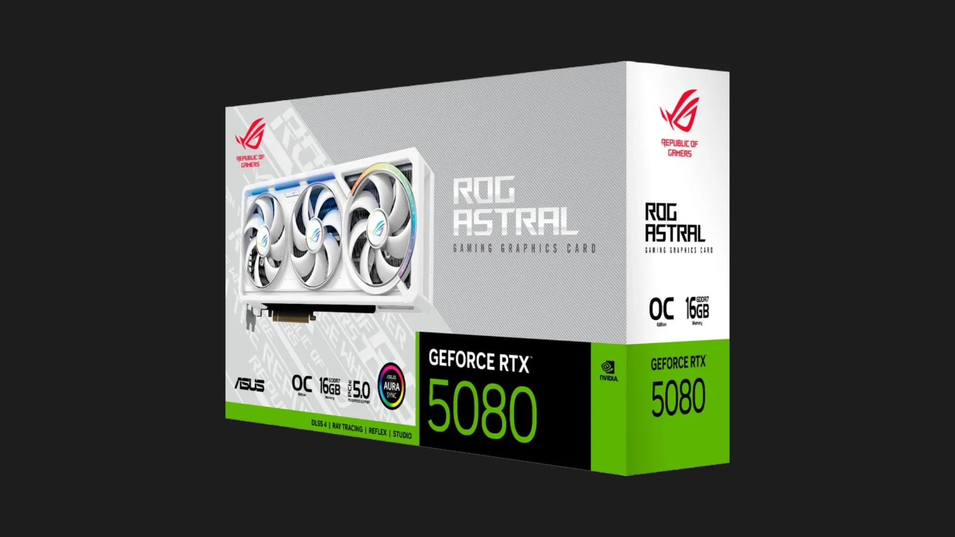 Видеокарта ASUS GeForce RTX 5080 ROG Astral 16GB (ROG-ASTRAL-RTX5080-O16G-WHITE)