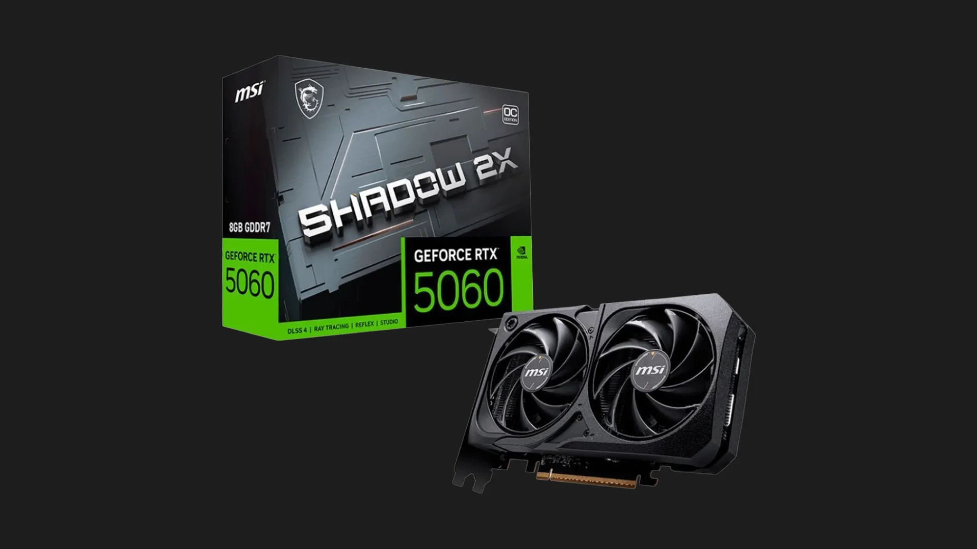 Відеокарта MSI GeForce RTX 5060 8G Shadow 2X OC (G5060-8S2C)