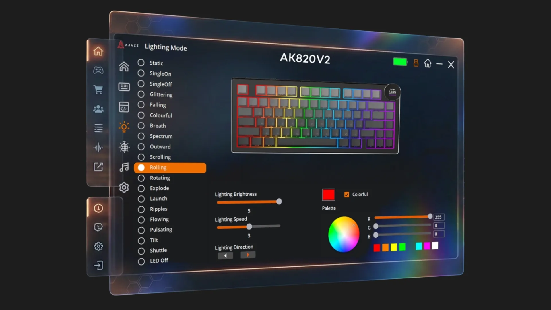 Клавіатура Ajazz AK820 V2 White Peach Switch (AK820-V2-WP-S-BG) (UA)
