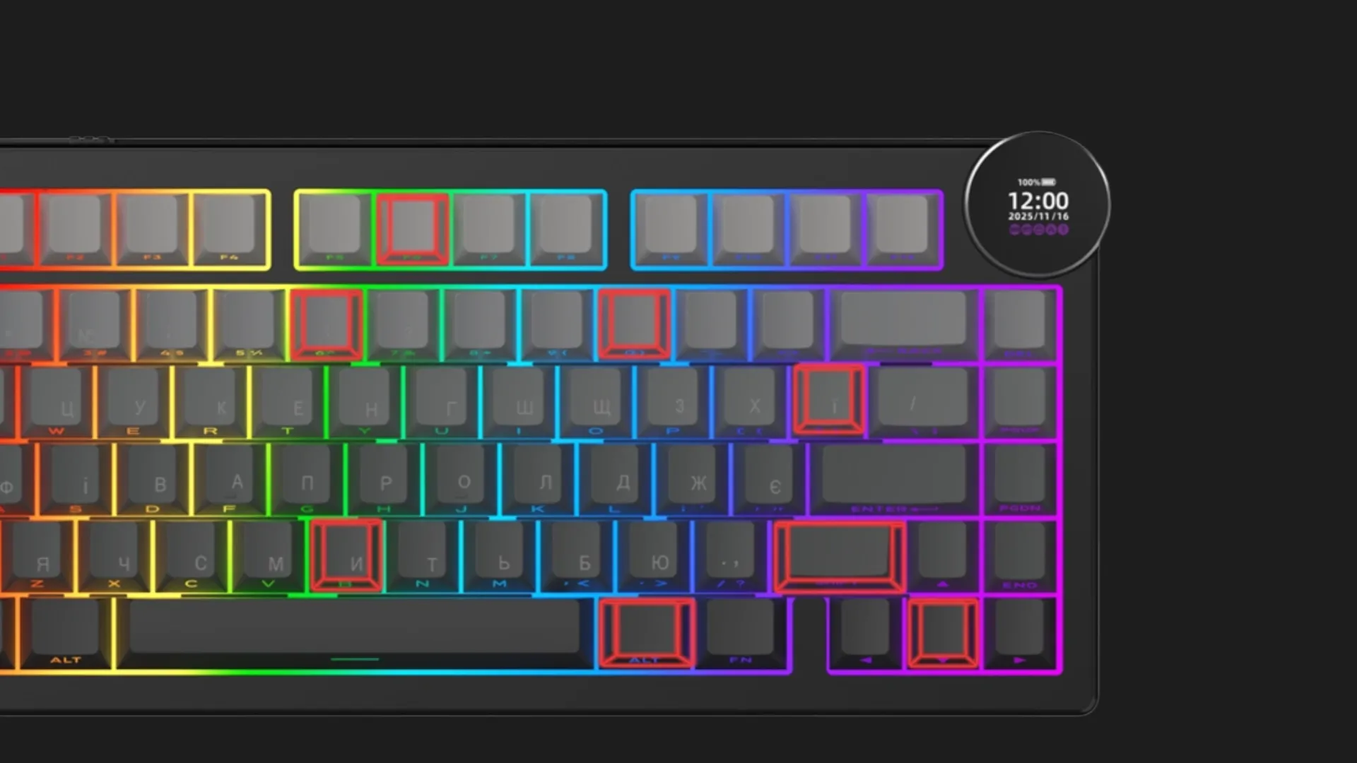 Клавіатура Ajazz AK820 V2 White Peach Switch (AK820-V2-WP-S-BG) (UA)