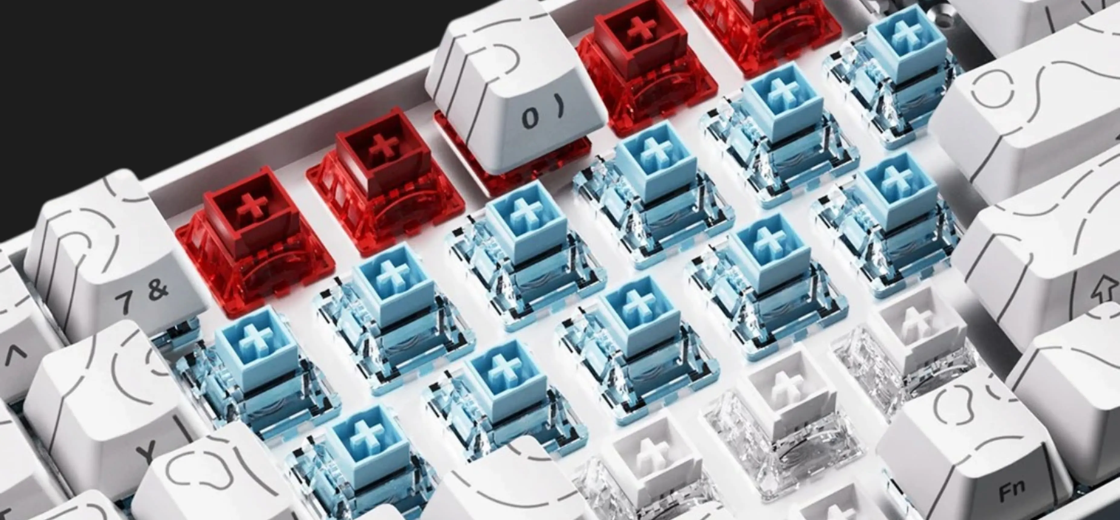 Клавіатура Ajazz AK680 V2 Ice Island Magnetic Switch (AK680-V2-I-S-B) (UA)