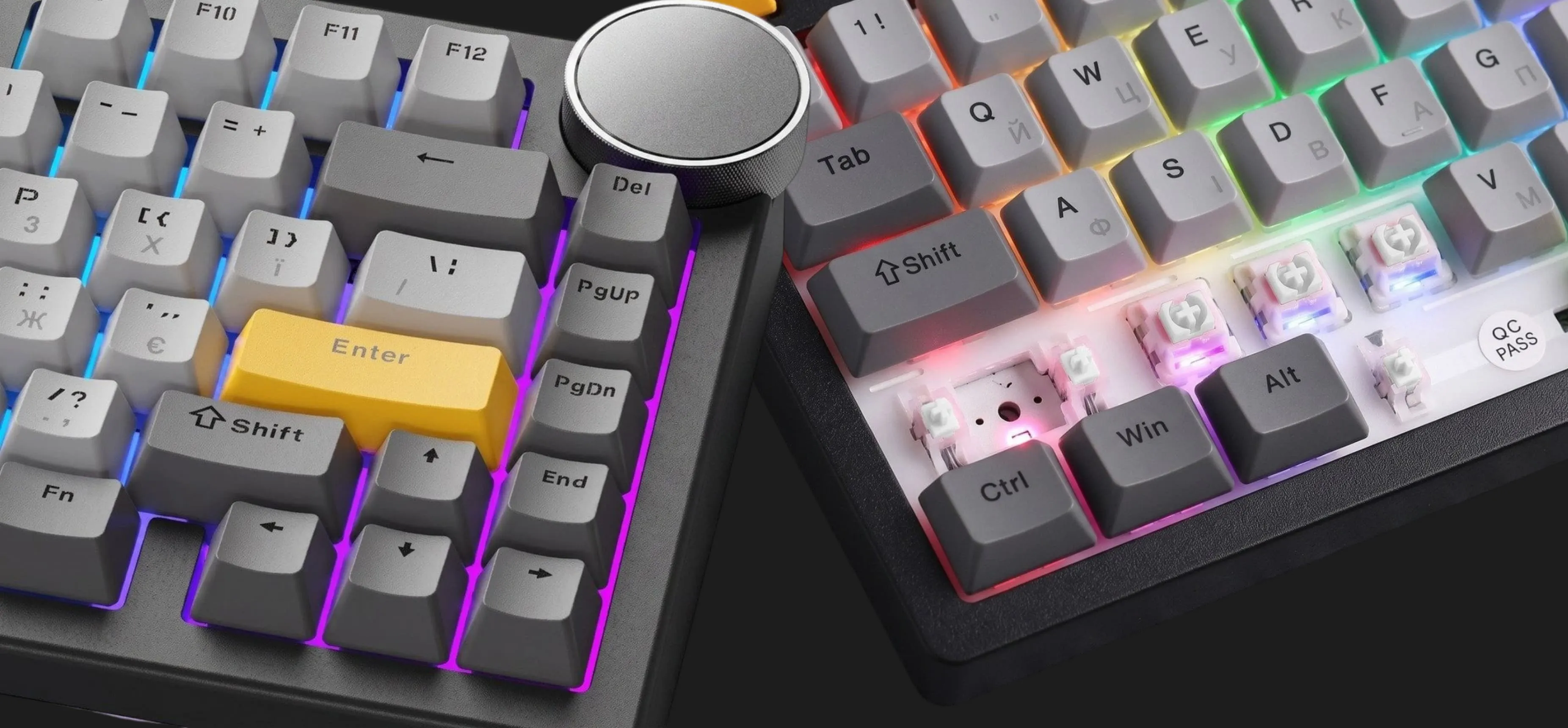 Клавиатура Ajazz AK820 V2 Coconut Flake Switch (AK820-V2-CF-BGY) (UA)