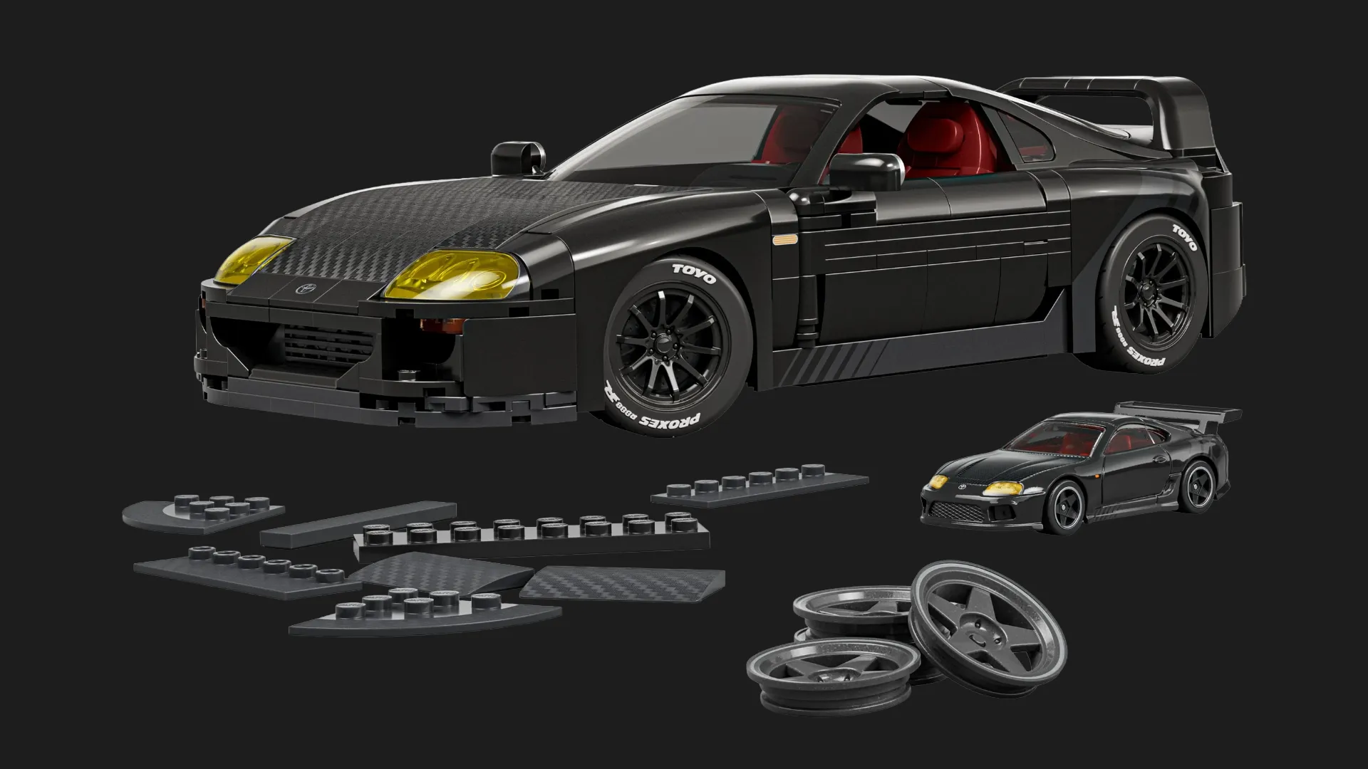 Колекційна машинка-конструктор Mattel Brick Shop Elite Toyota Supra 94 MKIV (JKG40)