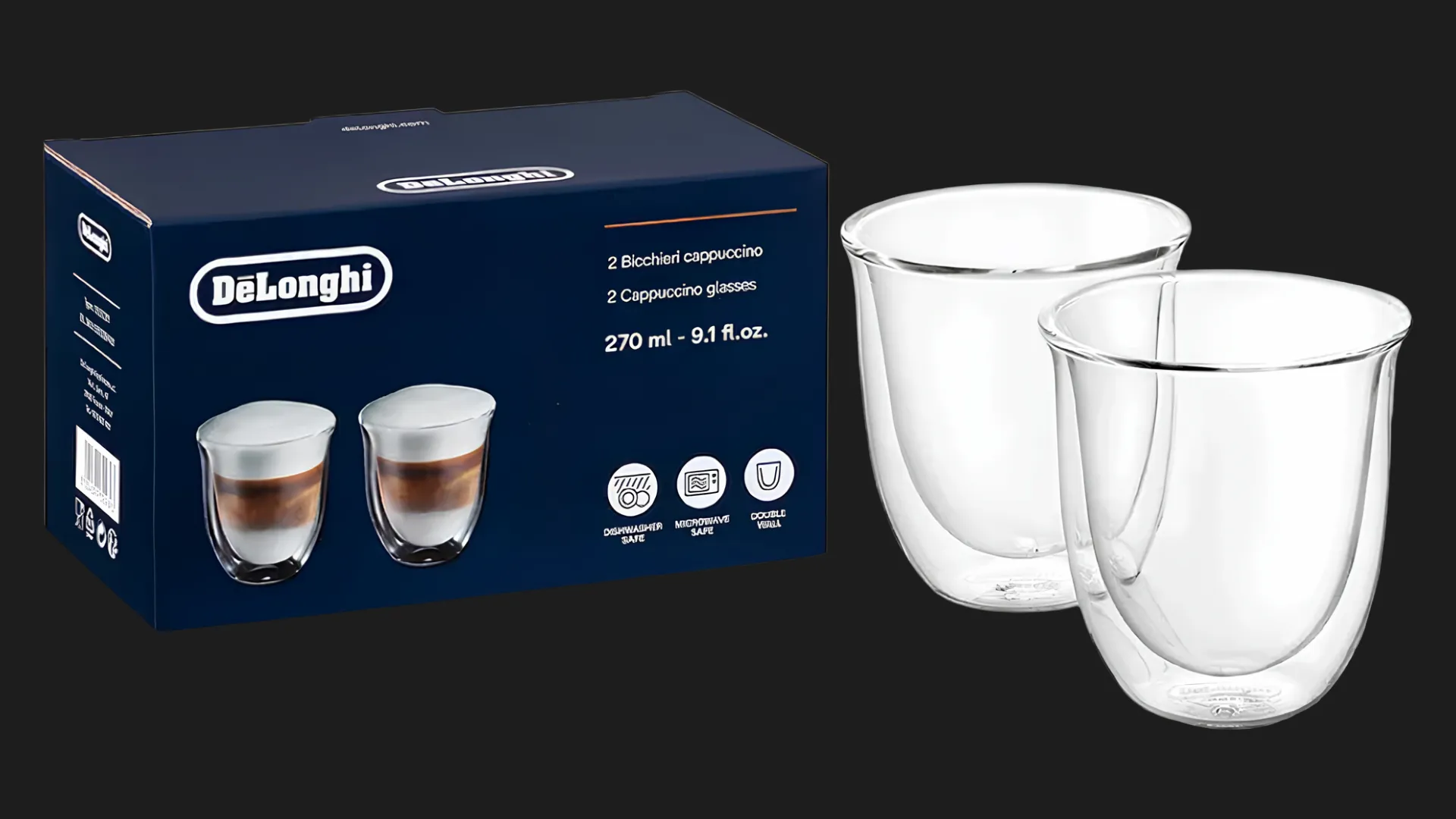Набор стаканов DeLonghi DLSC311 CAPPUCCINO (2 шт)