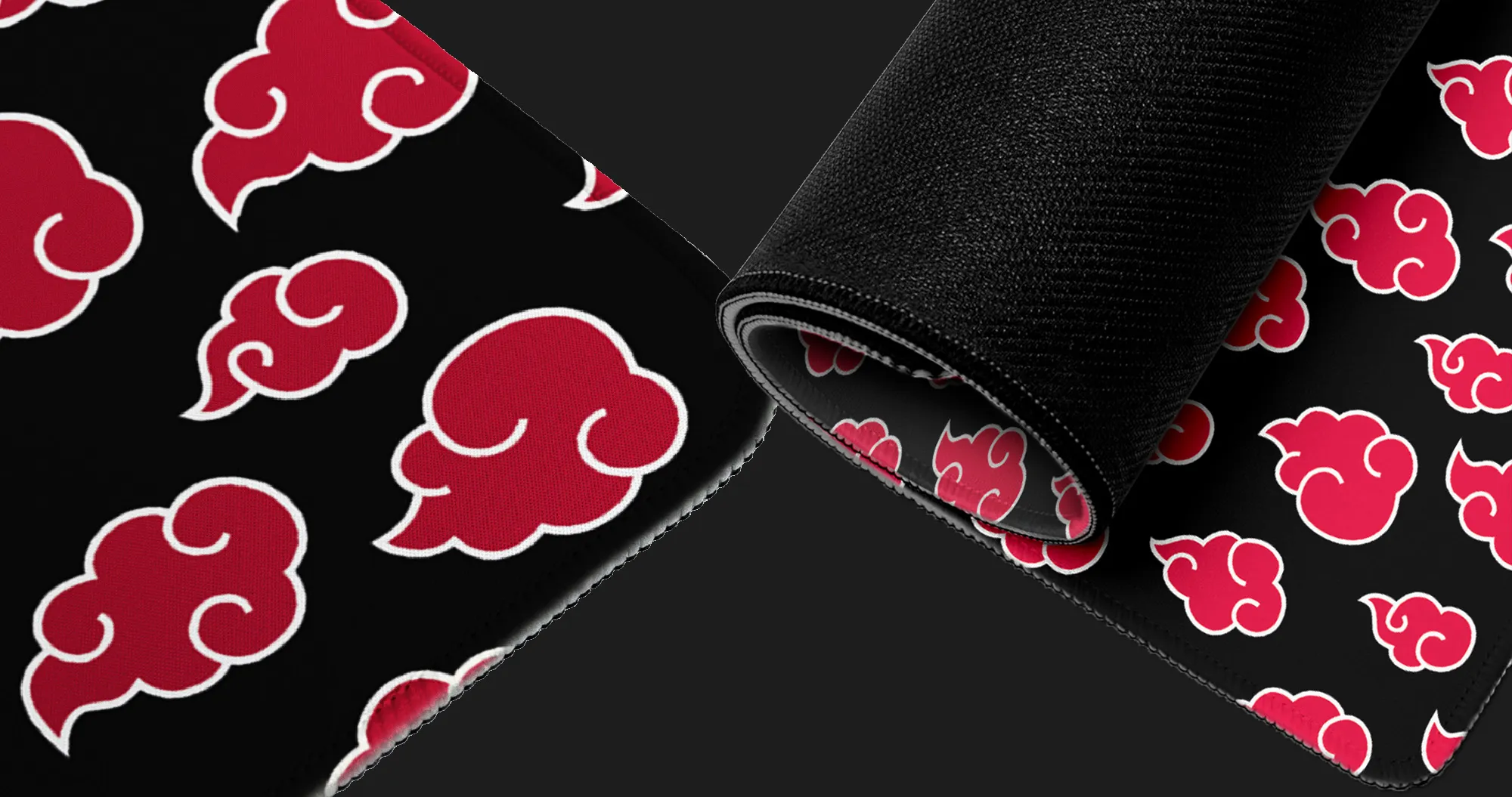 Килимок для миші Bandai NARUTO SHIPPUDEN Akatsuki Clouds, (Наруто Акацкі) XL