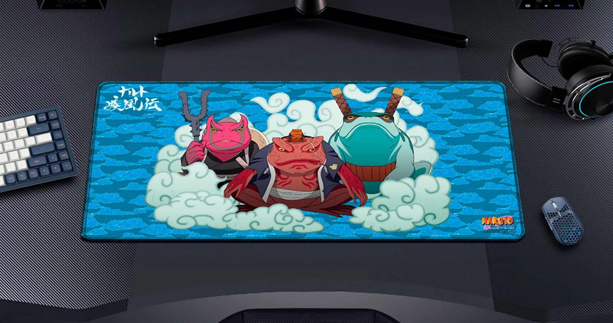 Коврик для мыши Bandai NARUTO SHIPPUDEN Toads From Mount Myoboku, (Наруто) XL