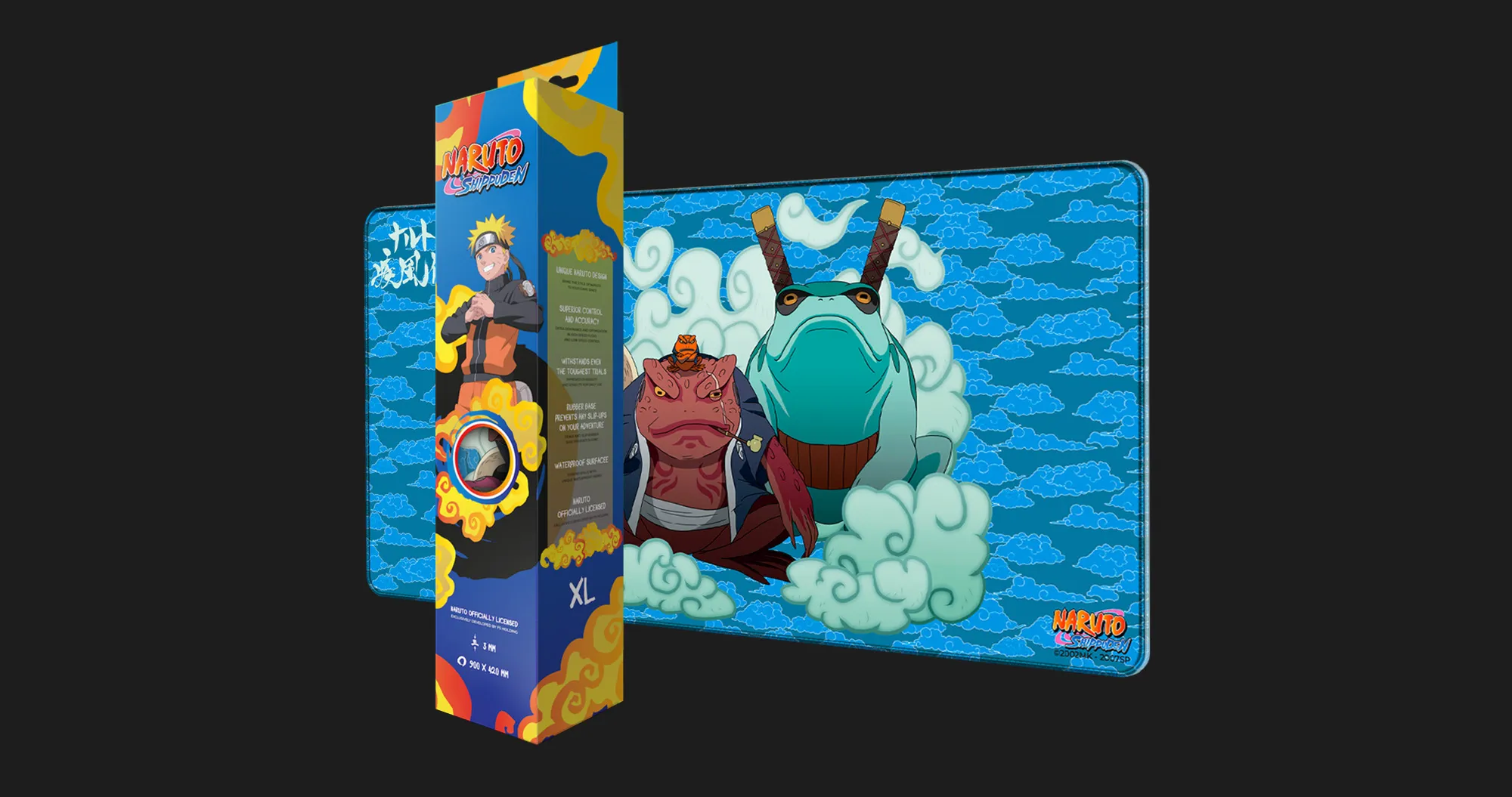 Коврик для мыши Bandai NARUTO SHIPPUDEN Toads From Mount Myoboku, (Наруто) XL