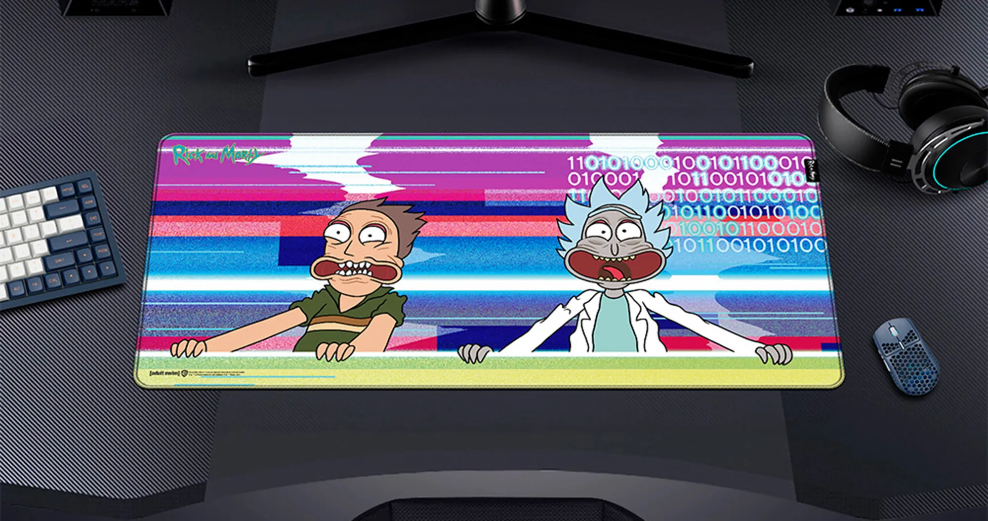 Килимок для миші Warner Bros RICK AND MORTY Glitched (Рік і Морті) XL