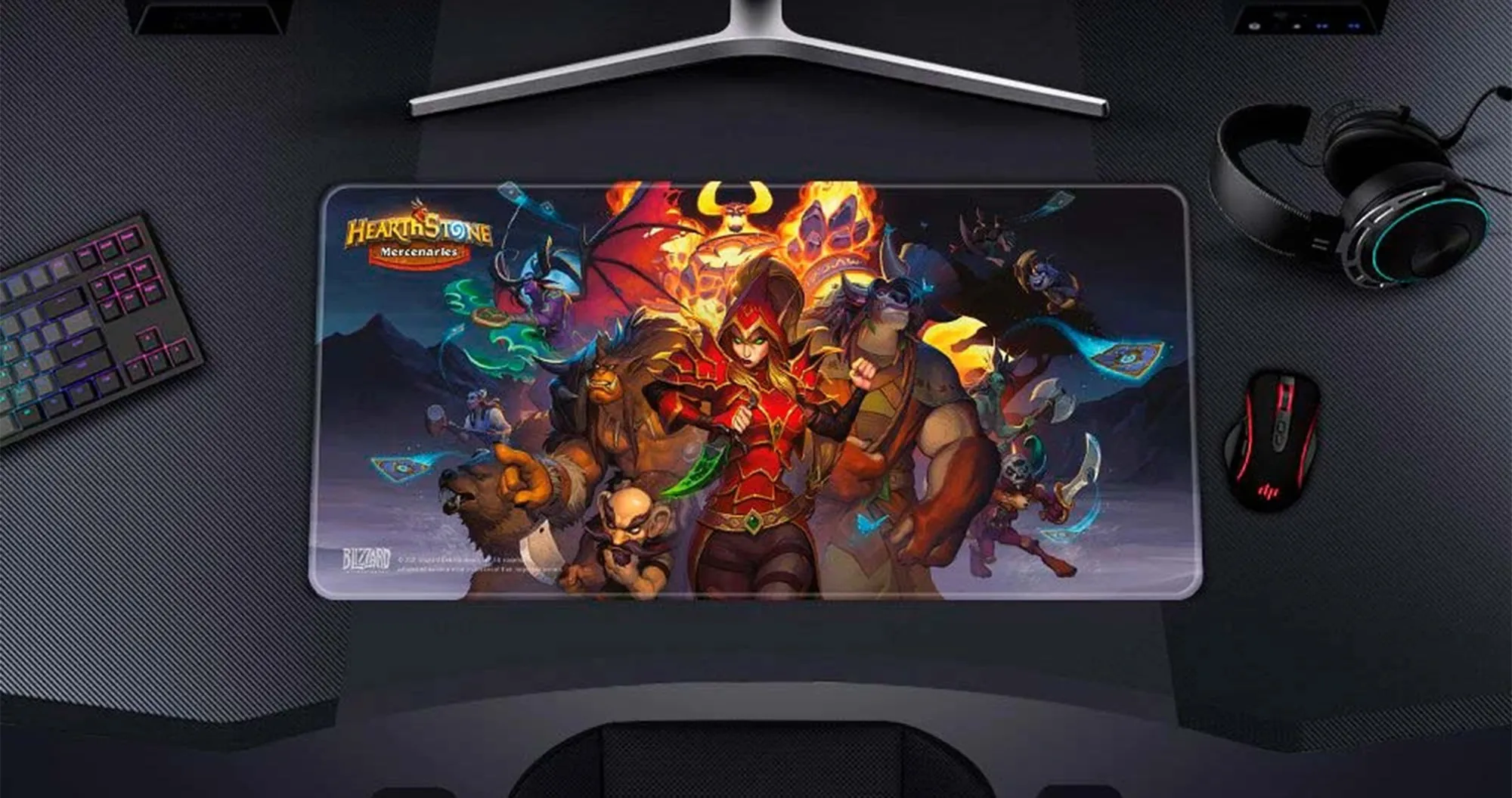 Килимок для миші Blizzard HEARTHSTONE Mercenaries, (Хартстоун) XL