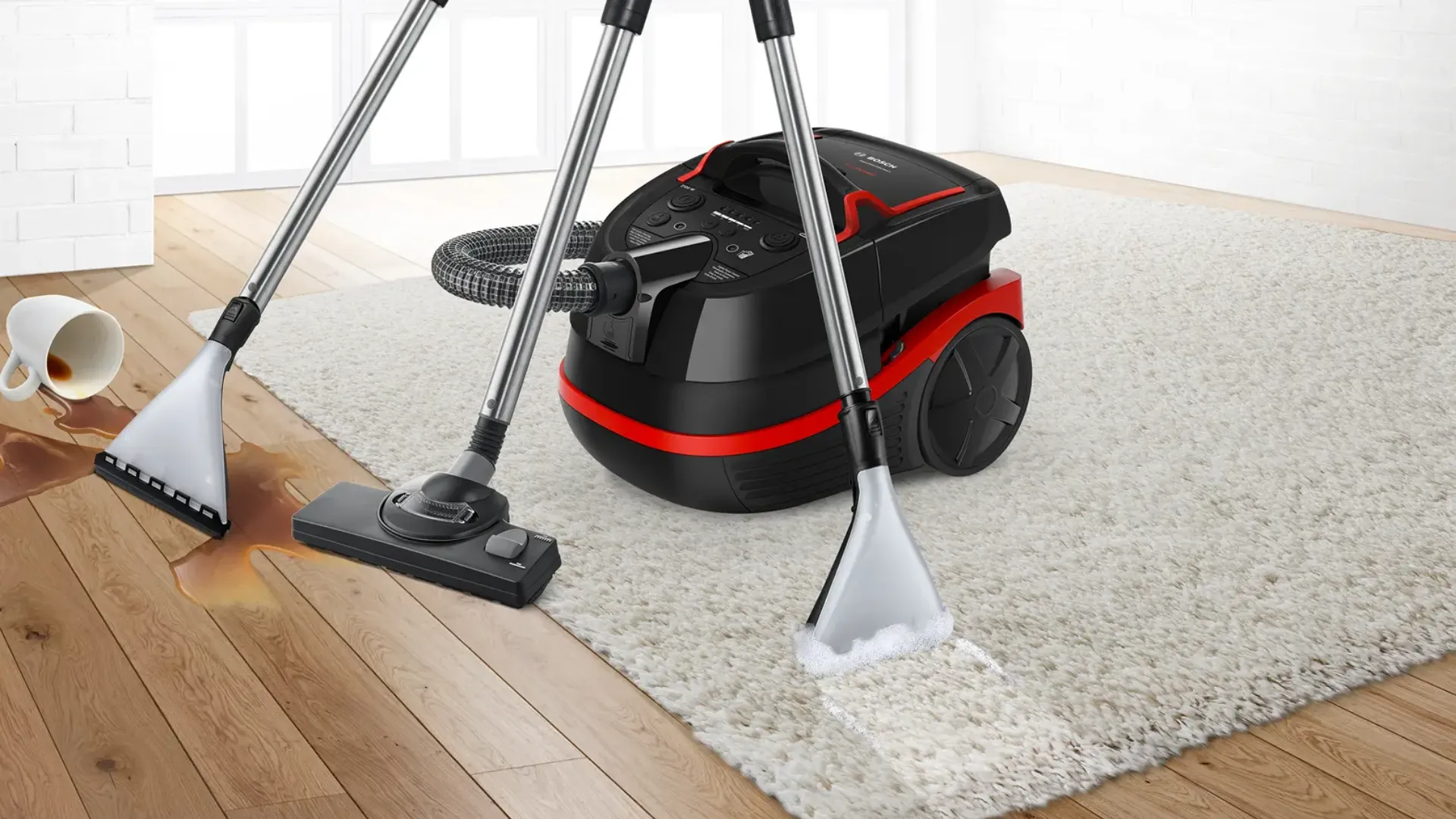 Пылесос моющий с аквафильтром Bosch BWD421POW (Black)
