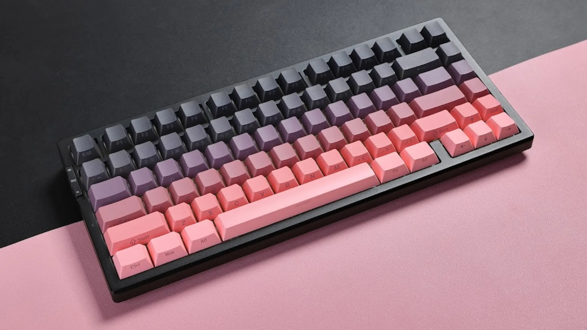 Клавиатура MCHOSE G75 Pro Matcha Latte USB-A/WL/BT RGB (Black Pink) (G75-16A)