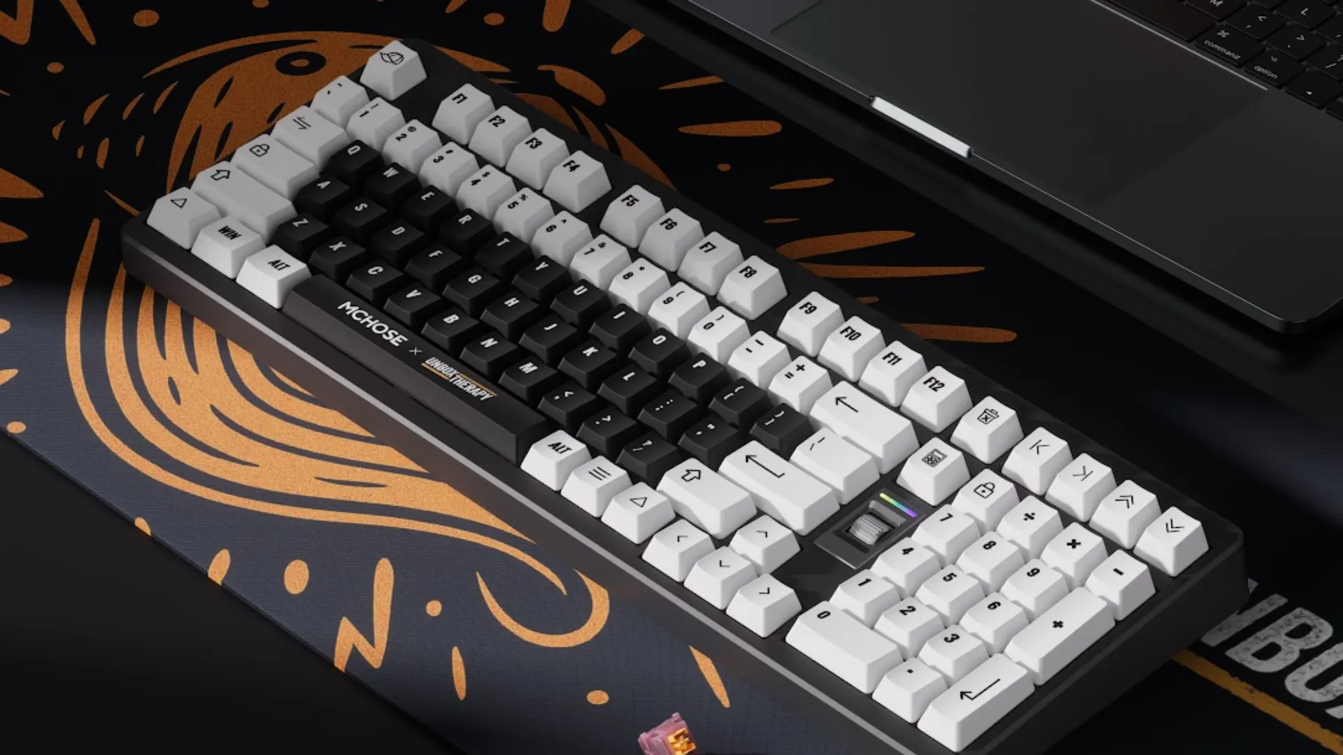 Клавіатура MCHOSE x Unbox Therapy UT98 Silent Peach V3 USB-A/WL/BT RGB Classic Therapy (HW-UT98-2)