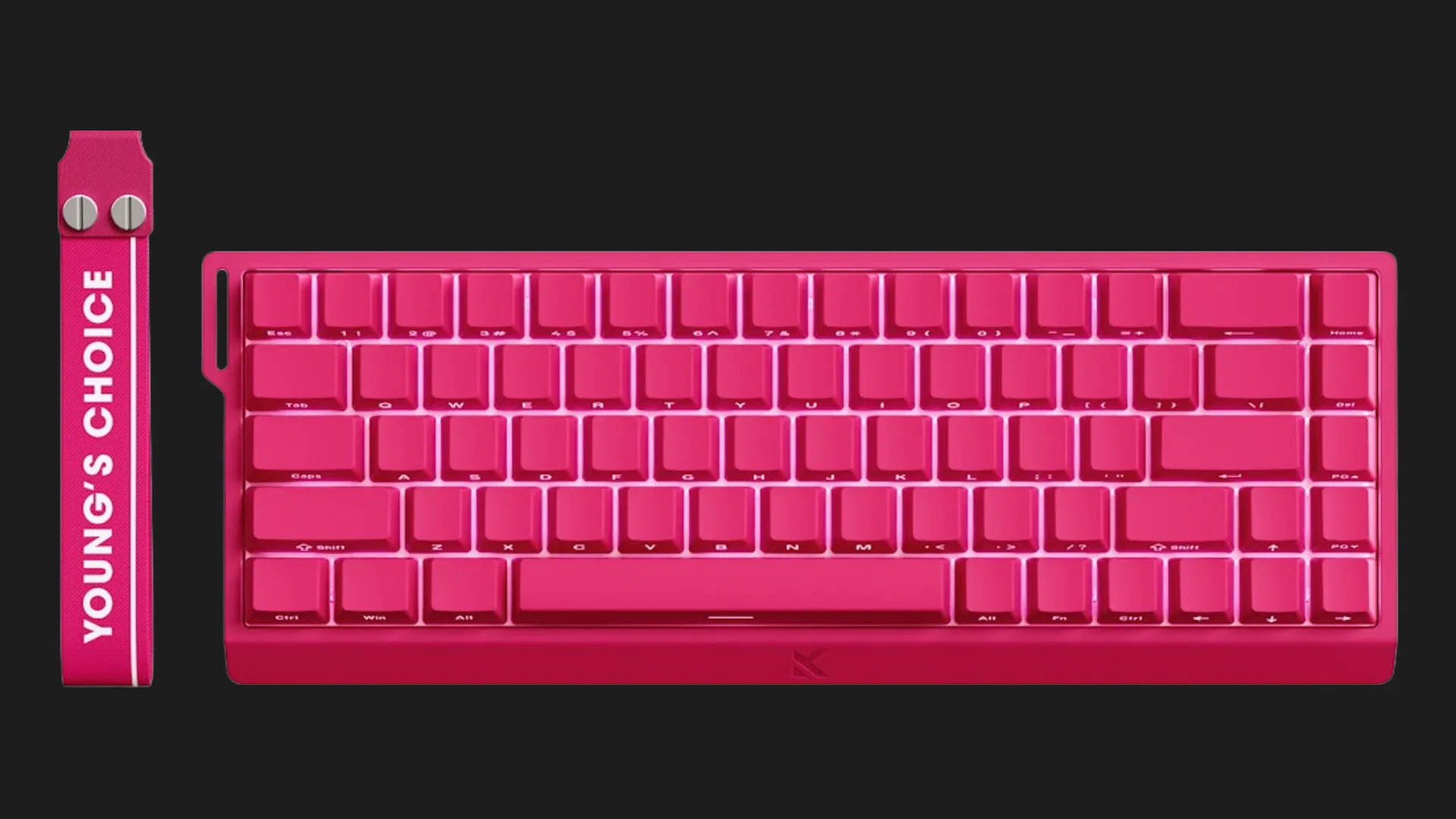 Клавіатура MCHOSE Ace 68 Hall Effect Ice Rhino Magnetic 8K USB-A RGB (Rose Red) (HW-ACE68-28)