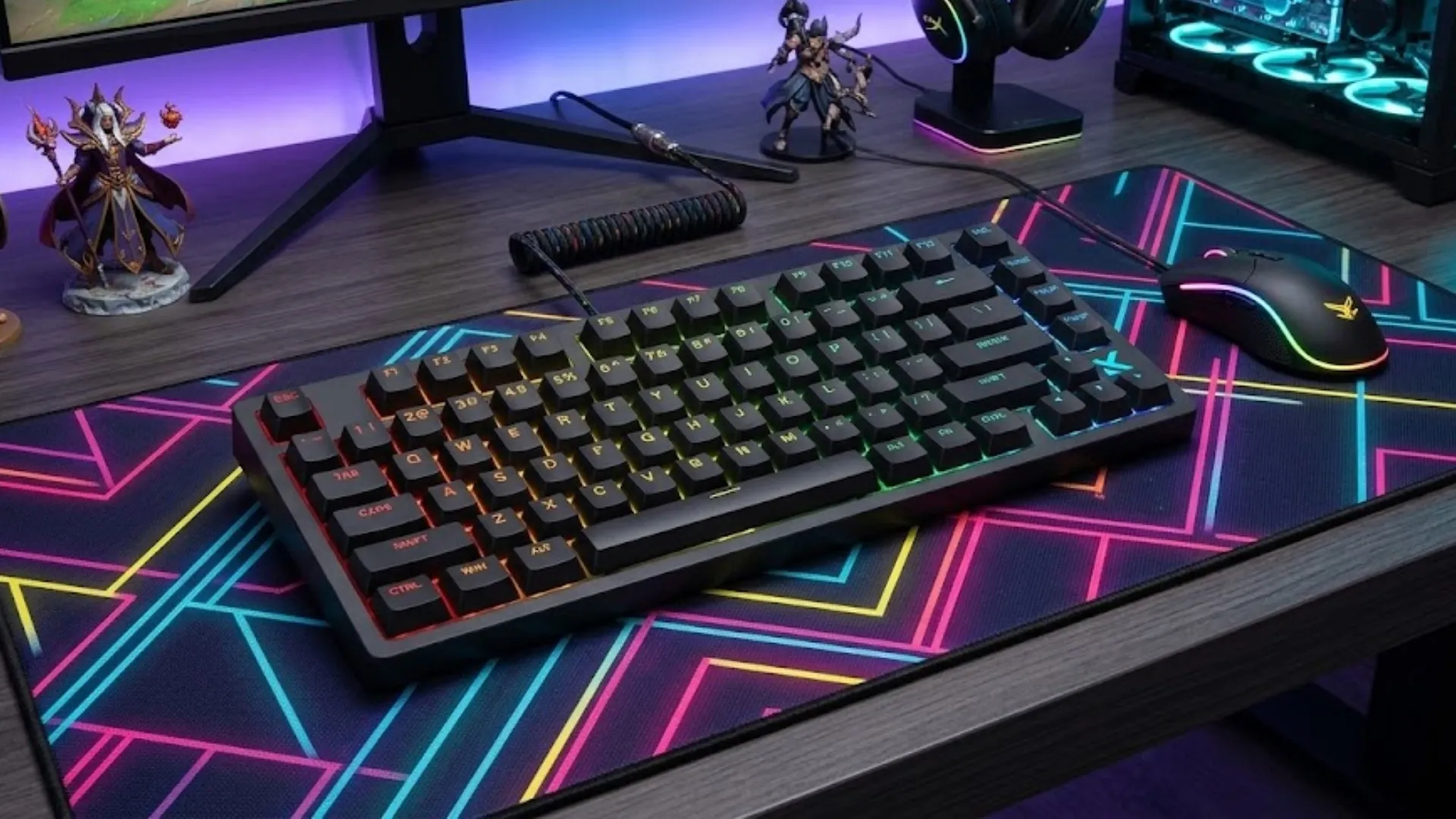 Клавіатура MCHOSE Jet 75 Hall Effect Kailh Magnetic God 8K USB-A RGB (Black) (HW-JET75-1)