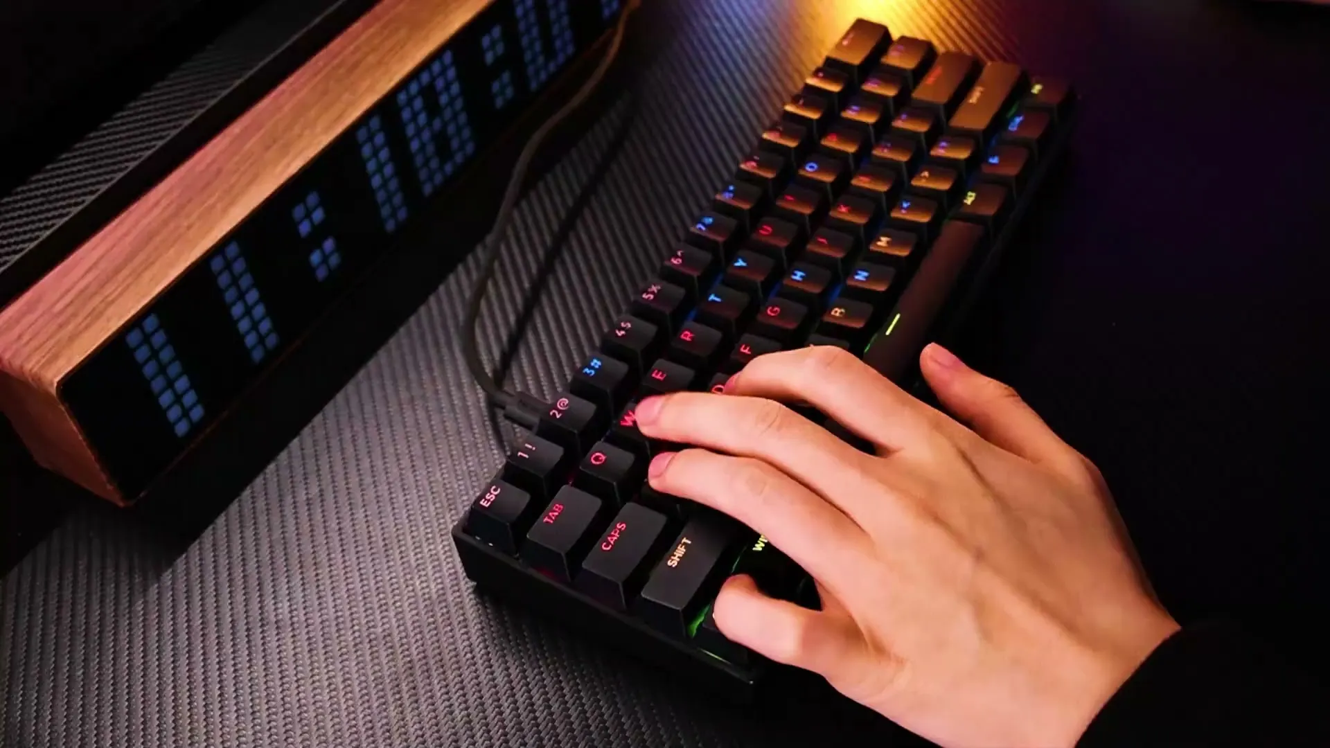 Клавіатура магнітна MCHOSE Ace 60 Pro Ice Blue USB-A RGB (Black) (ACE60-3A)