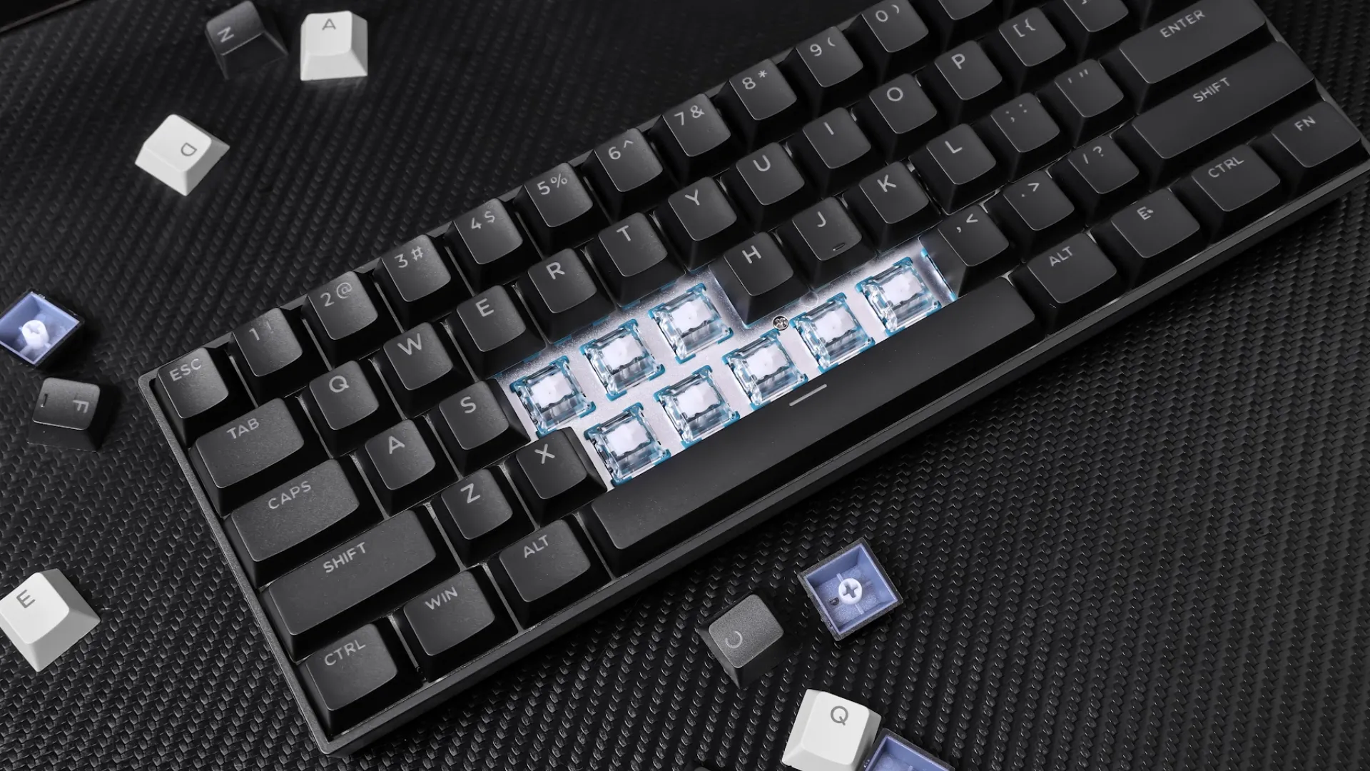 Клавіатура магнітна MCHOSE Ace 60 Pro Ice Blue USB-A RGB (Black) (ACE60-3A)
