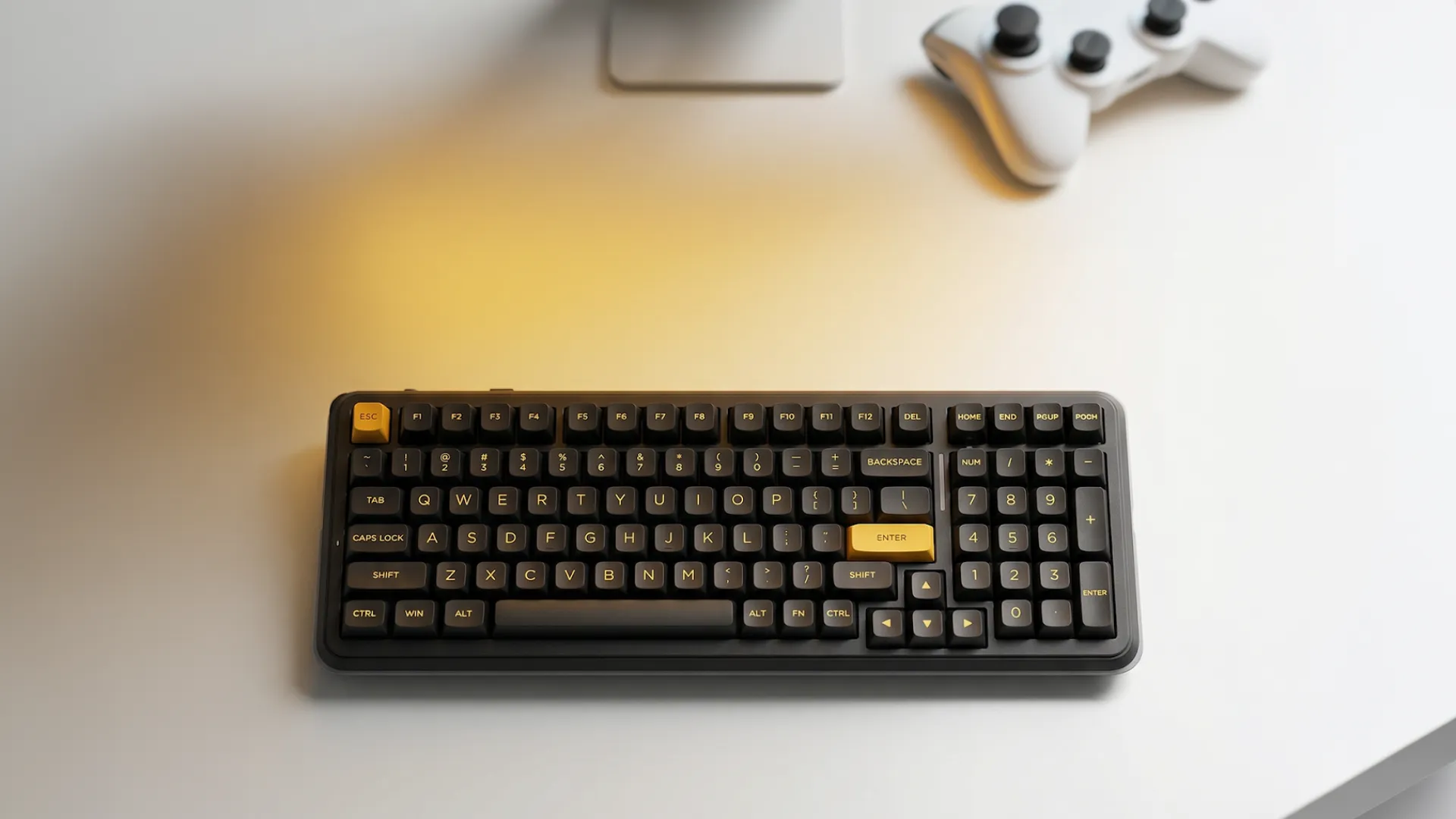 Клавіатура механічна MCHOSE K99 V3 Icy Creamsicle USB-A/WL/BT RGB (Black-Yellow) (HW-K99V3-7)