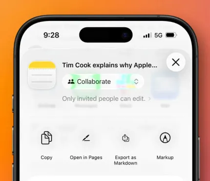 Обновления Apple Notes в iOS 26
