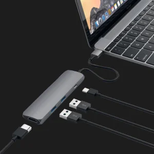 Satechi Aluminum Type-C Slim Multi-Port Adapter 4K Space Gray (ST-CMAM) в Херсоне