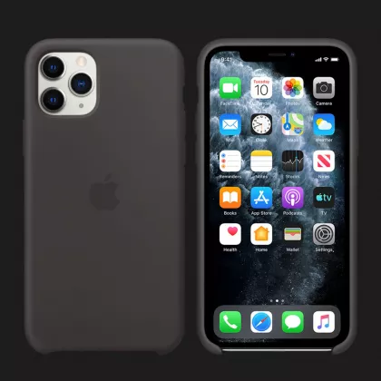 Чохол Silicone Case для iPhone 11 Pro Max (Original Assembly) (Black)