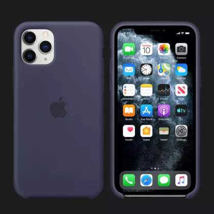 Оригінальний чохол Apple iPhone 11 Pro Max Silicone Case (Midnight Blue) в Броварах