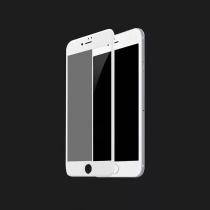 Защитное стекло 3D для iPhone 7 Plus / 8 Plus (White) в Каменском