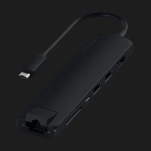 Переходник Satechi USB-C Slim Multi-Port with Ethernet Adapter (Black) в Херсоне
