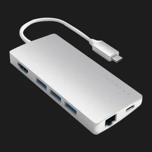 Satechi Type-C Multi-Port Adapter 4K with Ethernet V2 Silver (ST-TCMA2S) в Херсоне