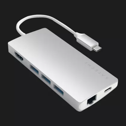 Satechi Type-C Multi-Port Adapter 4K with Ethernet V2 Silver (ST-TCMA2S) в Харькове