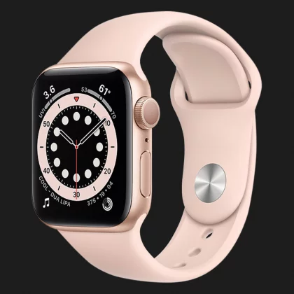 Apple Watch Series 6 40mm Gold Aluminum Case with Pink Sand Sport Band (MG123) в Киеве