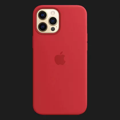 Оригинальный чехол Apple Silicone Case with MagSafe для iPhone 12 Pro Max (PRODUCT RED) (MHLF3) Калуше