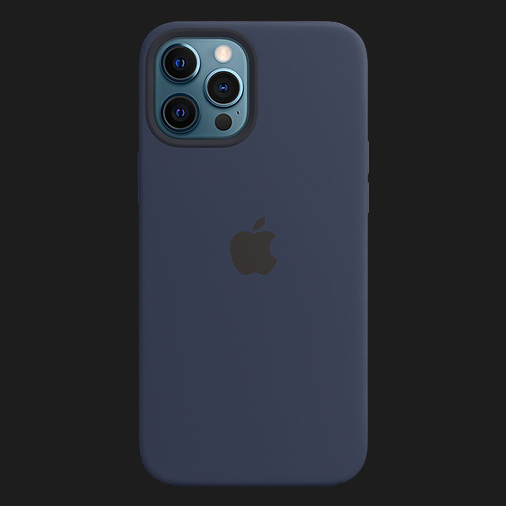 Оригінальний чохол Apple Silicone Case with MagSafe для iPhone 12 Pro Max (Deep Navy) (MHLD3)
