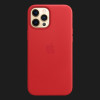 Оригінальний чохол Apple Leather Case with MagSafe для iPhone 12 Pro Max (PRODUCT RED) (MHKJ3)