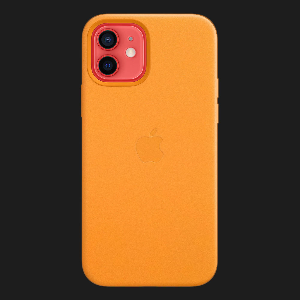 Оригінальний чохол Apple Leather Case with MagSafe для iPhone 12 mini (California Poppy) (MHK63)