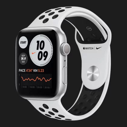 Apple Watch Nike Series 6 40mm Silver Aluminium Case with with Pure Platinum Black Nike Sport Band (M00T3) в Киеве