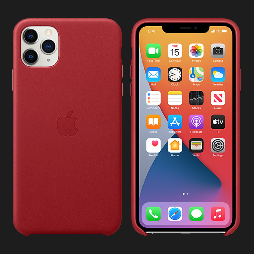 Оригінальний чохол Apple Leather Case для iPhone 11 Pro Max (PRODUCT Red)