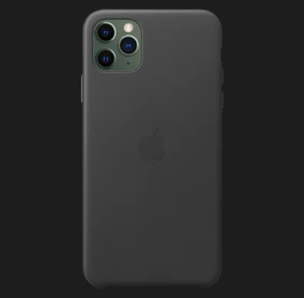 Оригинальный чехол Apple Leather Case для iPhone 11 Pro Max (Black)