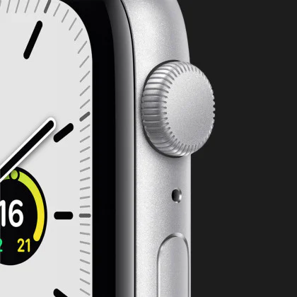 Apple Watch Series SE 44mm Silver with White Sport Band (MYDQ2) в Нововолинську