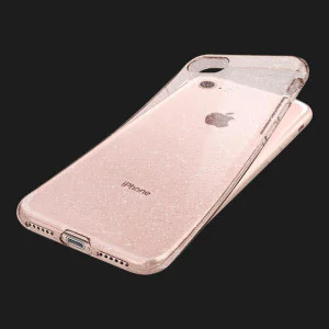 Чохол Spigen Liquid Crystal Glitter для iPhone 7/8/SE (Rose Quartz) (042CS21419) у Луцьк