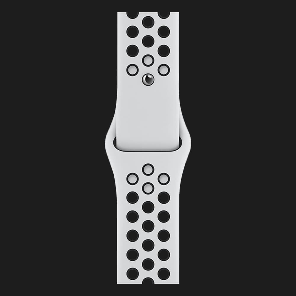 Оригінальний ремінець для Apple Watch 42/44/45/49 mm Nike Sport Band (Pure Platinum / Black) (MX8F2)
