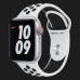 Оригінальний ремінець для Apple Watch 42/44/45/49 mm Nike Sport Band (Pure Platinum / Black) (MX8F2)