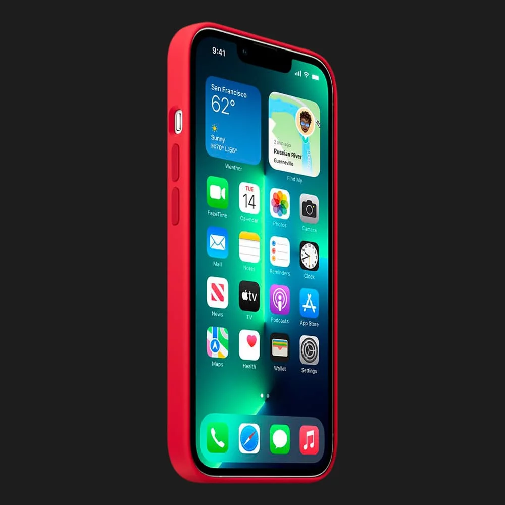 Оригінальний чохол Apple Silicone Case with MagSafe для iPhone 13 Pro (PRODUCT) RED (MM2L3)