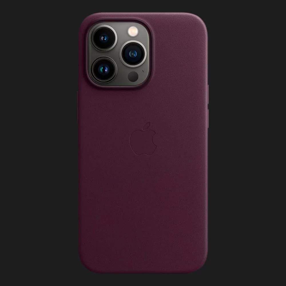 Оригінальний чохол Apple Leather Case with MagSafe для iPhone 13 Pro (Dark Cherry) (MM1A3)