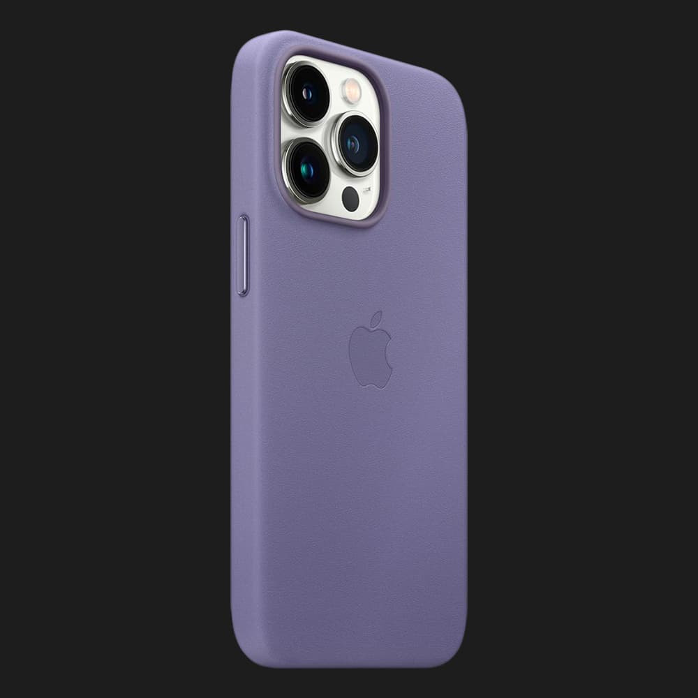 Оригінальний чохол Apple Leather Case with MagSafe для iPhone 13 Pro (Wisteria) (MM1F3)