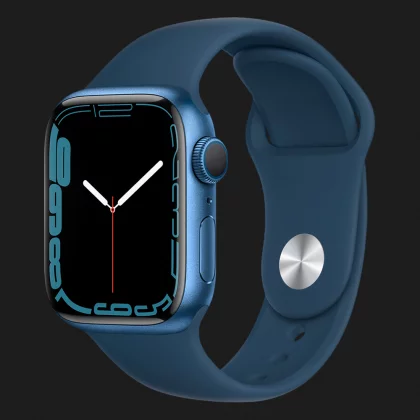 Apple Watch Series 7 45mm Blue Aluminum Case with Abyss Blue Sport Band (MKN83)