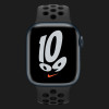 Apple Watch Series 7 45mm Midnight Aluminum Case with Anthracite/Black Nike Sport Band (MKNC3)